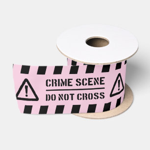 Pink Crime Szene nicht überschreiten Polizei Party Satinband