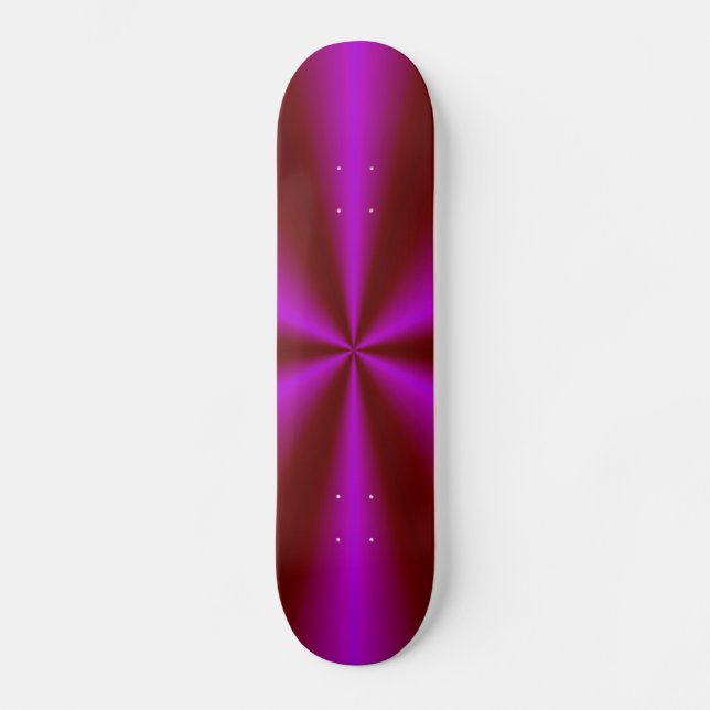 Pink Crimson Red Rainbow Skateboard (Vorderseite)