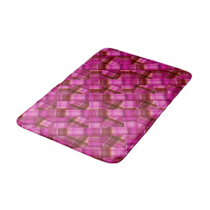 Pink Crisscross geprüft Tartan Design, Badematte