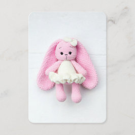 Pink Crochet Bunny – Soft Handmade Aesthetic Begleitkarte