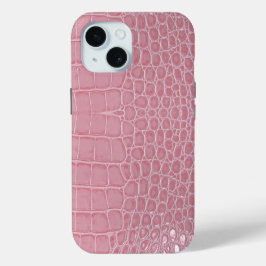 Pink Crocodile Leather Aesthetic Case-Mate iPhone Hülle