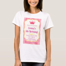 Pink Crown Birthday Einladung | Zazzlemade Magie