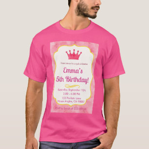 Pink Crown Birthday Einladung   Zazzlemade Magie T-Shirt