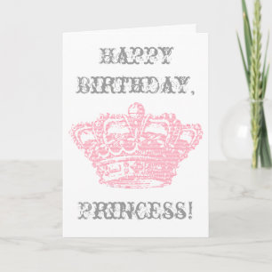 Pink Crown Geburtstag - Personalisieren Sie es Karte