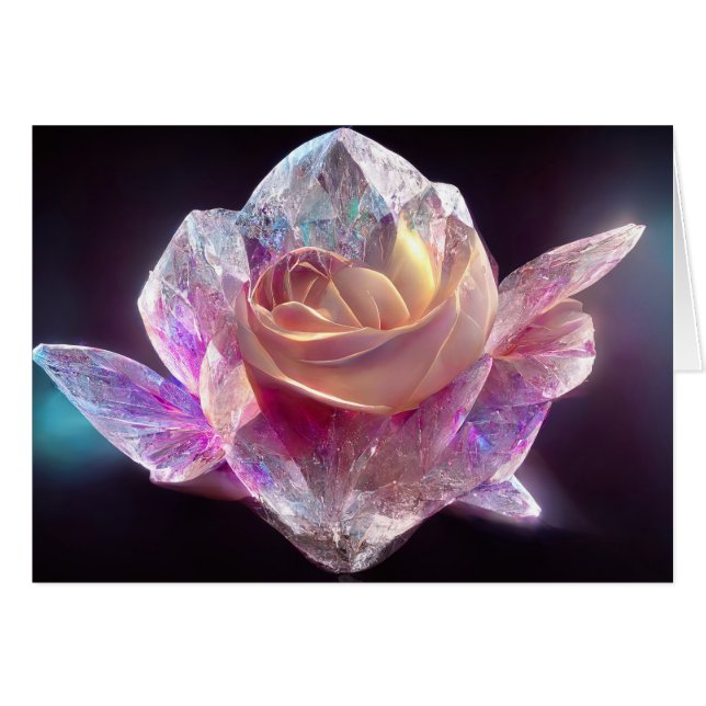 Pink Crystal Blume (Vorderseite (Horizontal))