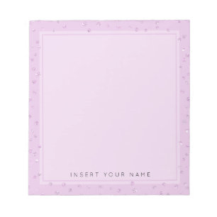 Pink Crystal Confetti Notepad 5.5" x 6" Notizblock