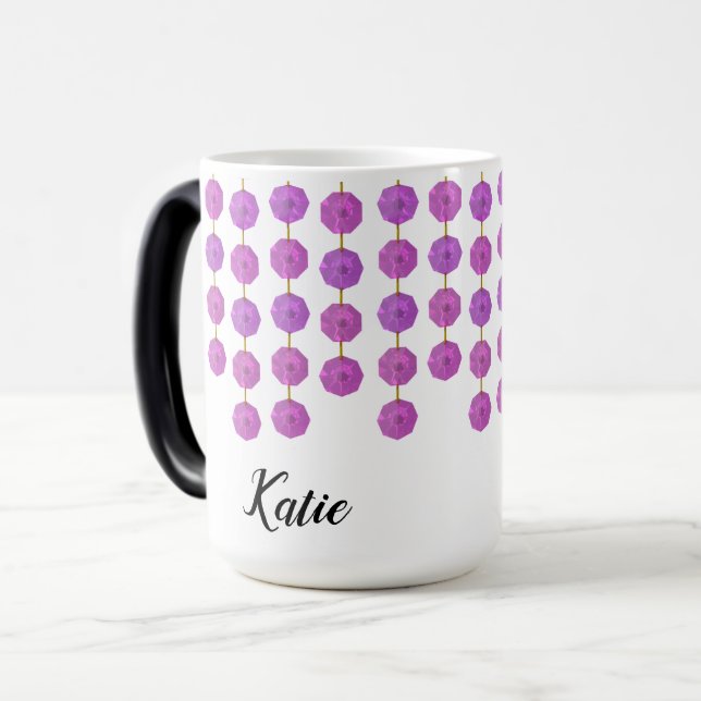 Pink Crystal Strands - Personalisierte Mug Verwandlungstasse (Vorderseite Links)