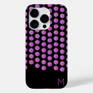 Pink Crystal Strings Monogram Phone Case