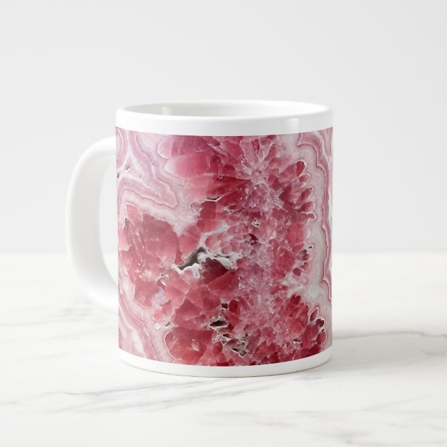 Pink Crystals Geode Jumbo-Tasse (Vorderseite Links)