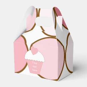 Pink Cupcake and Dots Geschenkschachtel