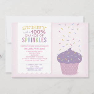 Pink Cupcake Baby Sprinkle Einladung