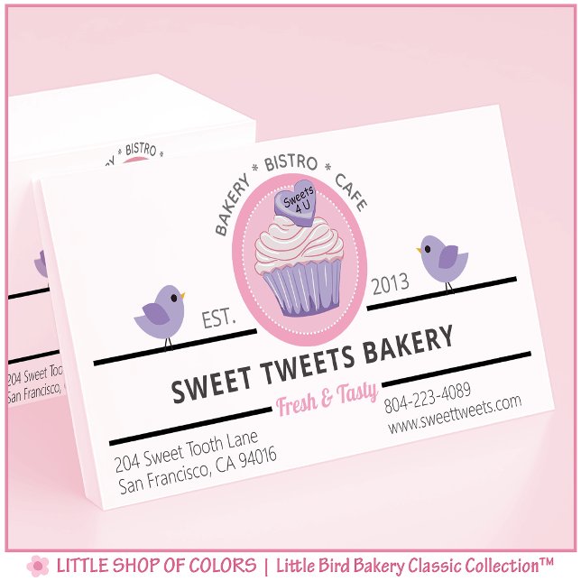 Pink Cupcake Bäckerei Visitenkarte (Von Creator hochgeladen)