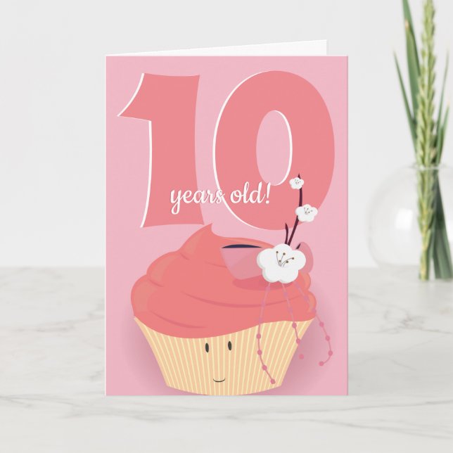 Pink Cupcake Birthday | Geburtskarte Karte (Vorderseite)