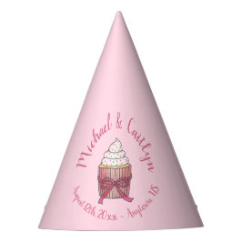 Pink Cupcake Bow Sprinkles Wedding Brautparty Partyhütchen
