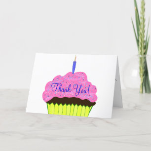 Pink Cupcake Geburtstag Vielen Dank Karten
