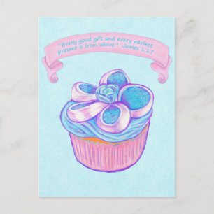 Pink Cupcake~Good Gift Scripte Postkarte