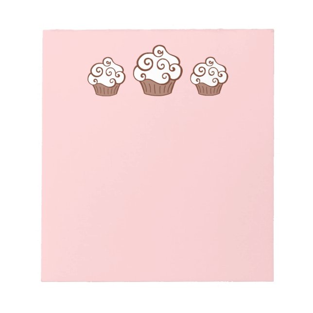 Pink Cupcake Kitchen Anmerkungen zum Notepad Notizblock (Vorderseite)