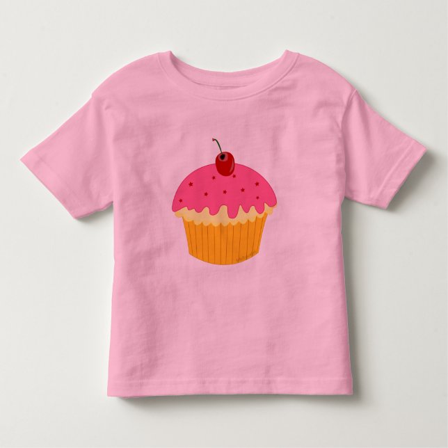 Pink Cupcake Kleinkind T-shirt (Vorderseite)