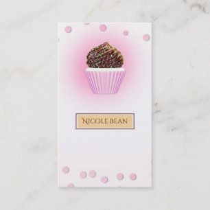Pink Cupcake Konfetti Streusel Bäckerei Visitenkarte