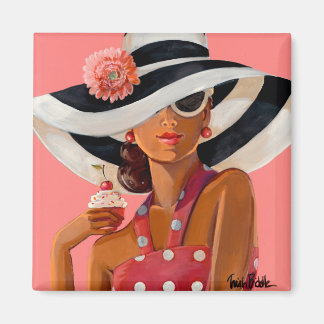 Pink Cupcake Lady von Trish Biddle Magnet