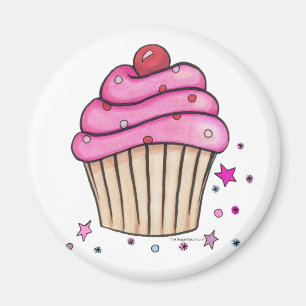 Pink Cupcake Magnet
