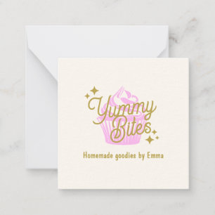 Pink Cupcake Mitteilungskarte