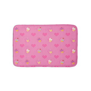 Pink Cupcake Muster Badematte