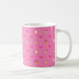 Pink Cupcake Muster Kaffeetasse