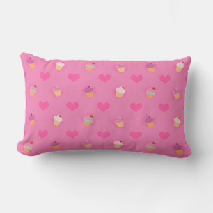 Pink Cupcake Muster Lendenkissen