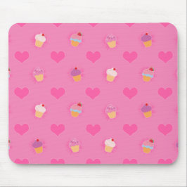 Pink Cupcake Muster Mousepad