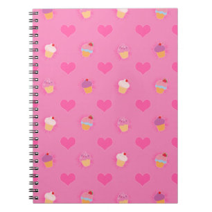 Pink Cupcake Muster Notizblock