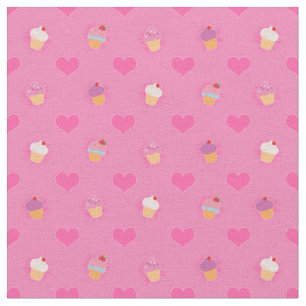 Pink Cupcake Muster Stoff