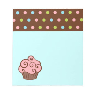 Pink Cupcake Notepad Notizblock