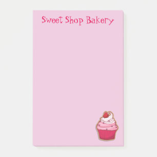 Pink Cupcake Post-it®-Hinweise Post-it Klebezettel