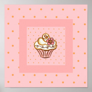 Pink Cupcake Poster Kunst