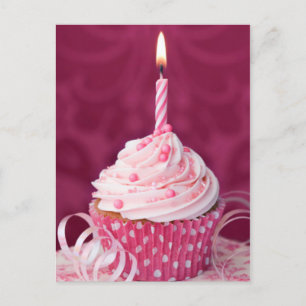 Pink cupcake postkarte