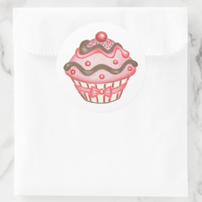 Pink Cupcake Stickers (Tasche)