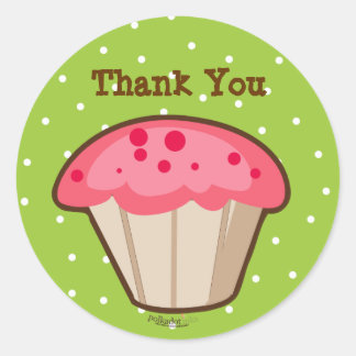 Pink Cupcake Stickers
