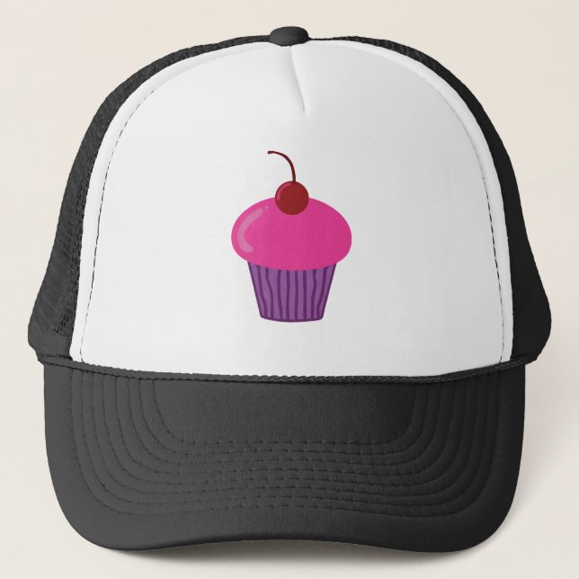 Pink Cupcake Truckerkappe (Vorderseite)