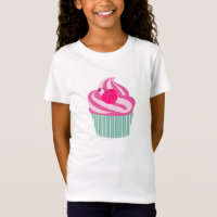Pink Cupcake WIth Polka Dot Cherry
