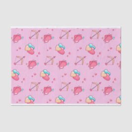 Pink Cupid Arrow Liebe Herzmuster Valentinstag Seidenpapier