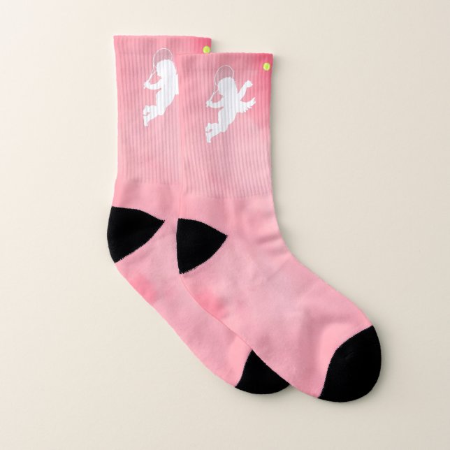 Pink Cupid Tennis Player Socken (Paar)