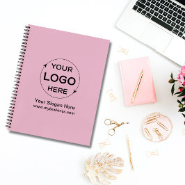 Pink Custom Business Logo Notizbuch