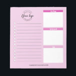 Pink Custom Business Logo Website Förderung Notizblock<br><div class="desc">Werben Sie Ihr Unternehmen mit unserem Pink Custom Business Logo Website Promotional Notepad. Dieses praktische und stilvolle Notizblock ist das ideale Geschenk für Ihre Kunden, Kunden, Mitarbeiter und Verkäufer und hilft ihnen, organisiert und produktiv bleibe. Das durcheinander geratene Paddesign ermöglicht eine einfache und bequeme Handhabung und eignet sich somit ideal...</div>