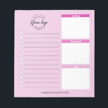 Pink Custom Business Logo Website Förderung Notizblock<br><div class="desc">Werben Sie Ihr Unternehmen mit unserem Pink Custom Business Logo Website Promotional Notepad. Dieses praktische und stilvolle Notizblock ist das ideale Geschenk für Ihre Kunden, Kunden, Mitarbeiter und Verkäufer und hilft ihnen, organisiert und produktiv bleibe. Das durcheinander geratene Paddesign ermöglicht eine einfache und bequeme Handhabung und eignet sich somit ideal...</div>