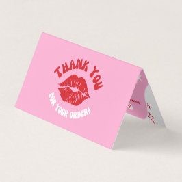 Pink Custom Business Social Media Vielen Dank gekl Visitenkarten