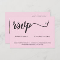 Pink Custom Foto QR Code Wedding Website