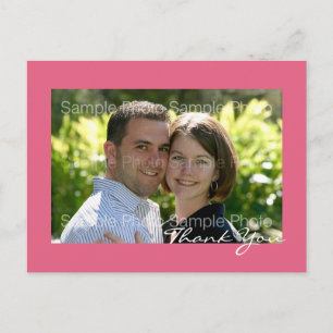 Pink Custom Foto Wedding Danke Postkarte