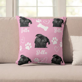 Pink Custom Liebe Paw Print Dog Lover Pet Foto Kissen