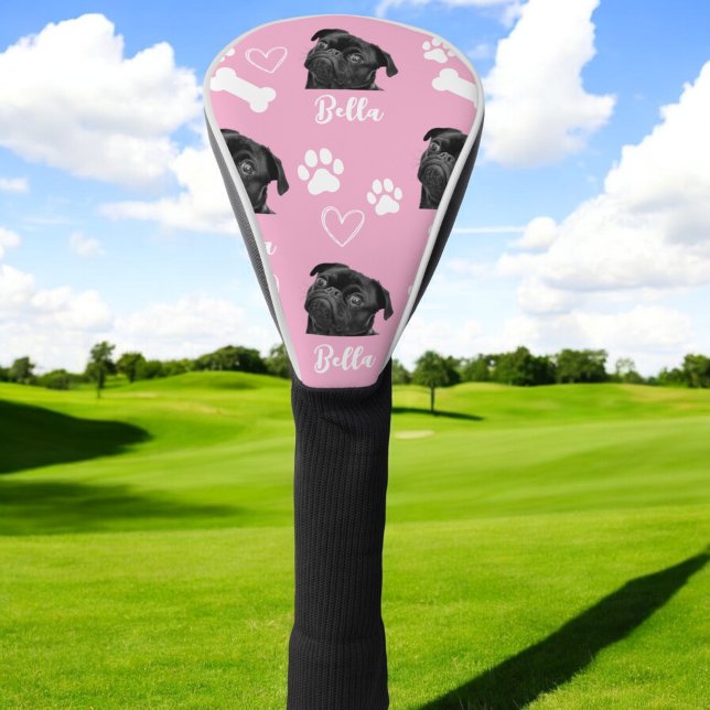 Pink Custom Pet Hund Foto Personalisiert Golf Headcover (Von Creator hochgeladen)